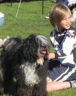 Blixten och Simon i Barn-Med-Hund i Tånga Hed